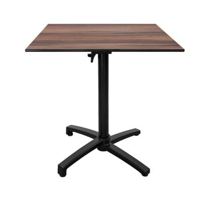 Table pliante 70x70cm chêne montagne - terrasse - RestooTab