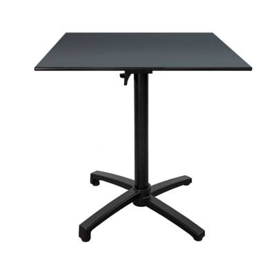 Table pliante 70x70cm gris anthracite - terrasse - RestooTab