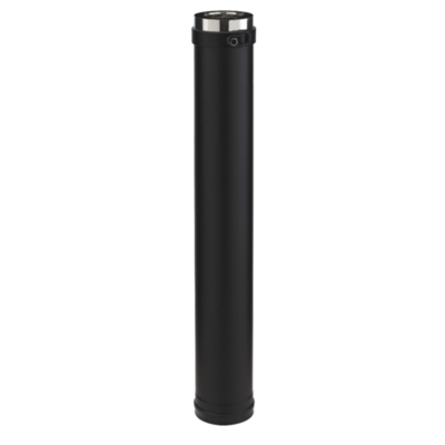 Conduit droit  PGI noir gra RAL 9030  L.1000 Ø80/130mm POUJOULAT - 37080705 - Maxoutil