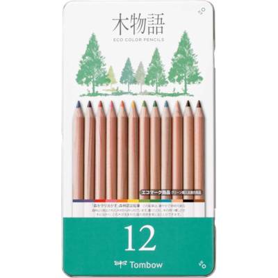 Coffret métallique de 12 crayons de couleur Ki-Monogatari