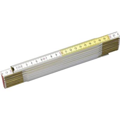 Mètre pliant STANLEY Bois - Blanc et jeune - 2 m x 15 mm - 0-35-458 - Maxoutil