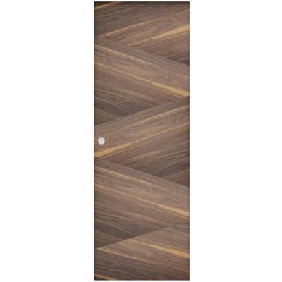 Porte coulissante pleine TORRES plaqué bois noyer - 204 X 73 cm - Gedimat