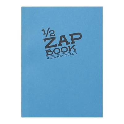 Bloc 1/2 ZAP BOOK Encollé grand côté A6 105x148 mm 160p blanc couverture aléatoire