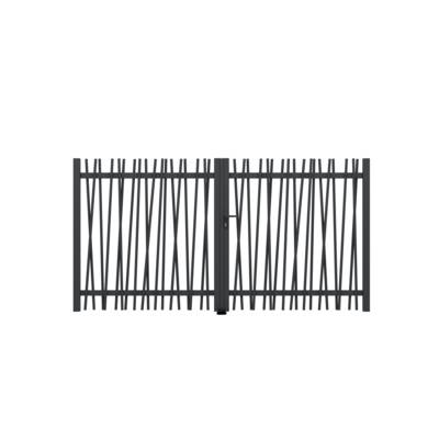 Portail battant ELISA alu gris anthracite structuré - Gedimat - GARDEN GATE