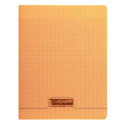 Cahier piqué POLYPRO 17x22 cm 48 p séyès 90g Orange - CLAIREFONTAINE