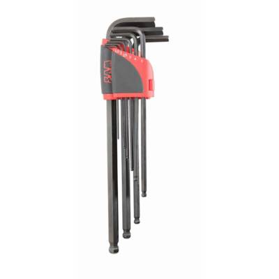 Râtelier 9 clés males extra-longues 6 pans a tête sphérique 1,5 a 10 mm SAM - 67AR9AL - Maxoutil