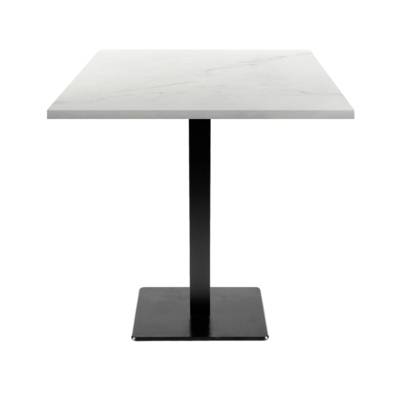 Table pied noir 70x70cm marbre paros - intérieur - RestooTab