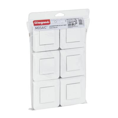 Va et vient complet à vis MOZAIC blanc 10A - lot de 6 pièces - Gedimat - LEGRAND