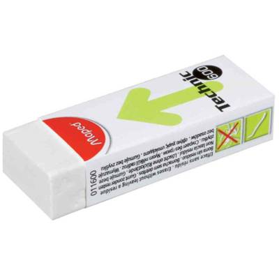 Gomme plastique Technic 600 61x22x12 mm Blanc
