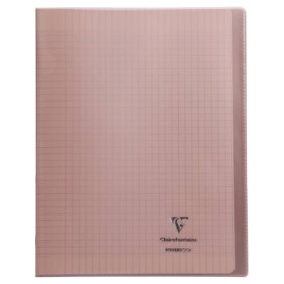 Cahier Protège-cahier Koverbook Piqué Polypro 24x32 cm 96p séyès Gris Transparent - CLAIREFONTAINE