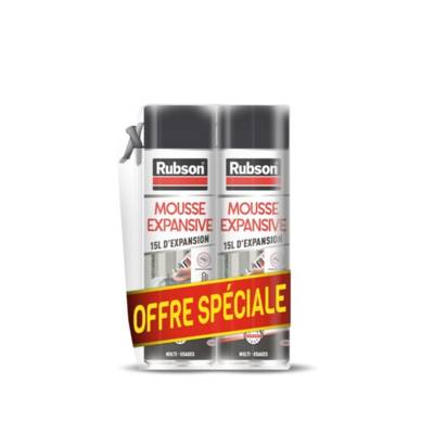 Mousse expansive multi-usages - lot de 2 aérosols de 345ml - Gedimat - RUBSON
