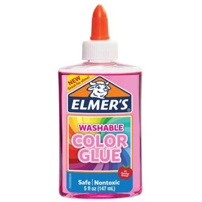 Colle transparente elmers fabrication slime bricolage lavable ne coule pas couleur violette flacon 147ml
