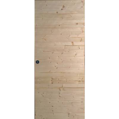 Porte coulissante pleine VERCORS épicéa brut - 204 x 73 cm - Gedimat - VALGRAD