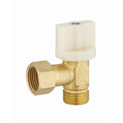 Robinet d'arrêt wc équerre 1/4 tour mâle femelle écrou libre MF3/8 (12x17) laiton brut NOYON & THIEBAULT - 294-12L1