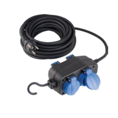 Quadriplette SCHWABE 10 M H07RN-F 3G1.5 - 4 prises - 860605 - Maxoutil