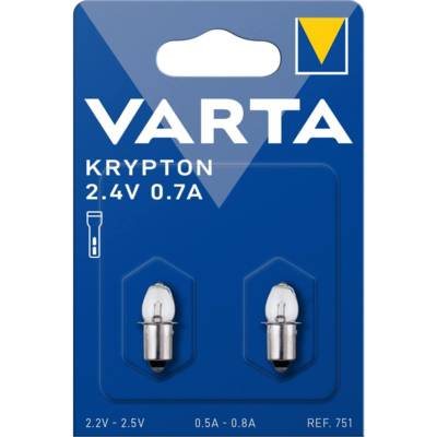 Lot de 2 ampoules pour lampe torche Krypton 2.4V