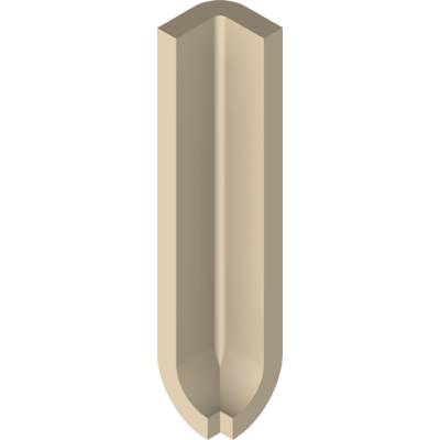 Angle rentrant pour plinthe à gorge UNI - 2 x 10 cm - beige ivory - Gedimat - VITRA