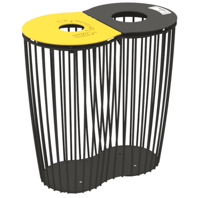 Corbeille 2X100 Litres collecte par le dessus bi-flux EASY