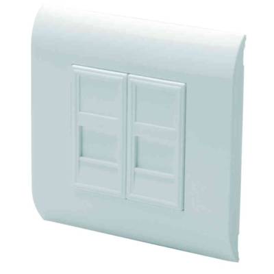 Boîtier vide pour module Keystone jacks 2x RJ45, blanc - DIGITUS