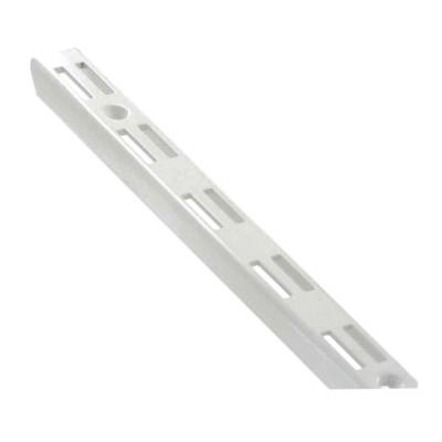 Crémaillère murale acier lourd double pas laquée coloris blanc long.2m - Gedimat - VYNEX