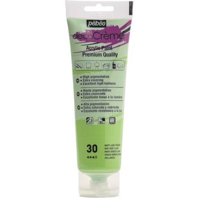 Tube 120ml Peinture Acrylique Décocrème Mat VERT CLAIR - PÉBÉO