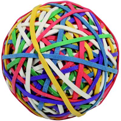 Boule de Bracelet caoutchouc 145 g Multicolor 75 x3 mm