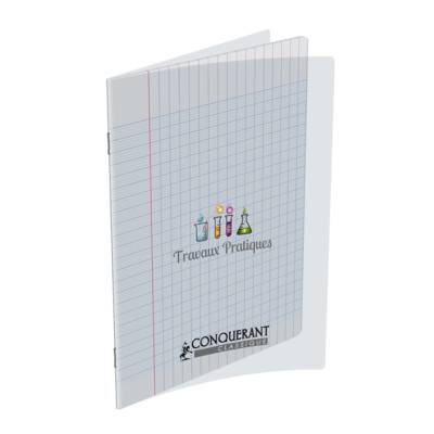 Cahier Travaux Pratique 17x22 32 pages seyès+32 pages unies. Couverture incolore - CONQUÉRANT
