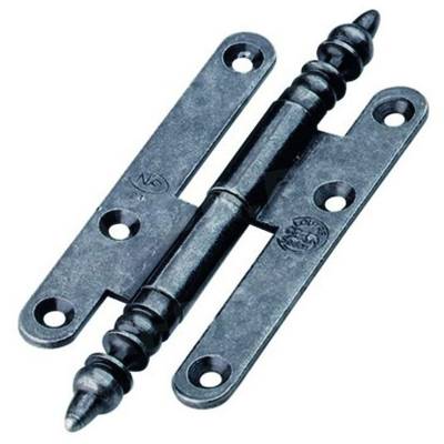 Paumelle rustique BROS - Vases gauche - Fer patiné verni - 140 x 55 mm - 1-3-A-RG1455-3 - Maxoutil