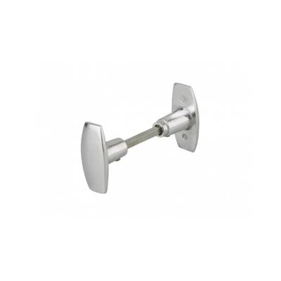 Paire de boutons pour porte argent - carré 6 mm - 1 portée - Gedimat - THIRARD