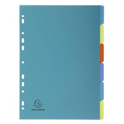 Intercalaires poplypropylène recyclé Forever® 6 positions - A4 - Couleurs assorties