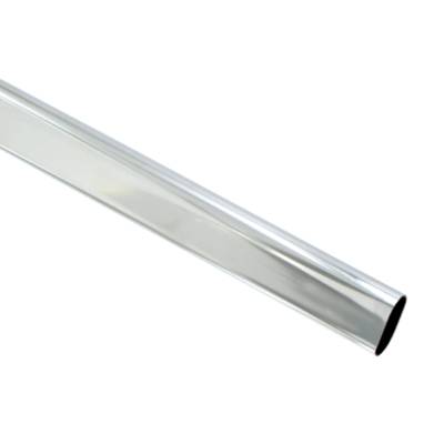 Tube de penderie ovale chromé dim.30x15x0.6mm long.2m en vrac 1 pièce - Gedimat