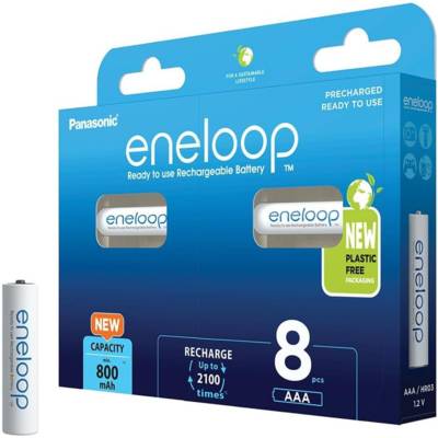 Eneloop Pack 8 Piles Rechargeables Micro AAA 800mAh Ni-MH