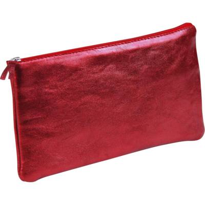 CUIRISÉ Trousse cuir Plate 22x11cm Rouge
