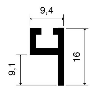 Profil porte-joint 4110 VACHETTE L.2.25 m - 866992 - BEZAULT SAS
