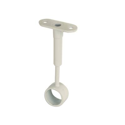 Support de milieu pour tube de penderie Ø19 mm rond en acier blanc - Gedimat