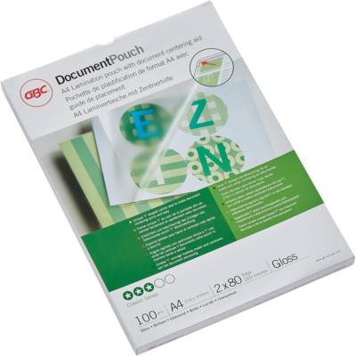 Lot de 100 pochettes de plastification A4 brillant 2x80 microns