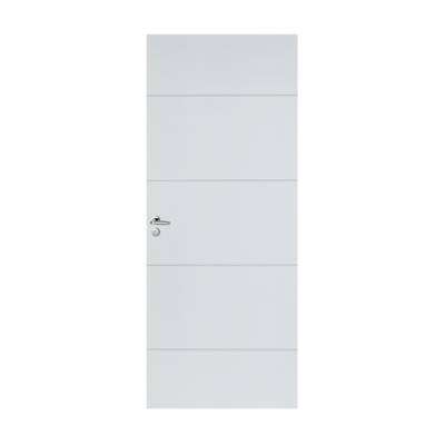 Bloc-porte alvéolaire KETCH gravé à peindre à recouvrement Hui.Néoclyp de 72 à 76 mm - 204 x 73 cm - Gedimat - RIGHINI