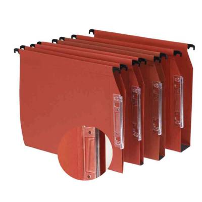 Boite de 25 Dossiers suspendus Armoire 220g Volet d'arafage Fond V Orange