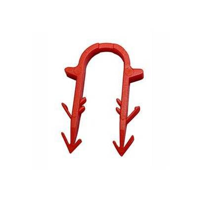 Agrafe de fixation REHAU longue rouge - 58 mm - 13406041001 - Maxoutil