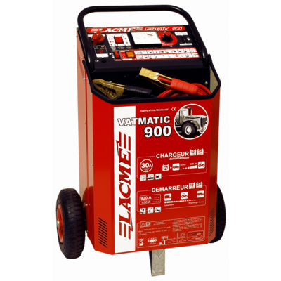 Chargeur Démarreur de Batterie LACME Vatmatic 900 12 V. Charge 30 A. démarre 700 A - 512700 - LACME SARL