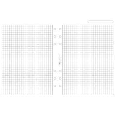 Recharge format A5 feuilles de notes quadrillées Blanc