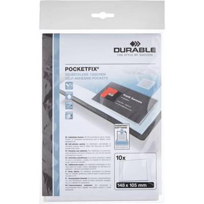 Pqt de 10 Pochettes adhésives POCKETFIX L148 x H105mm Ouverture Latérale