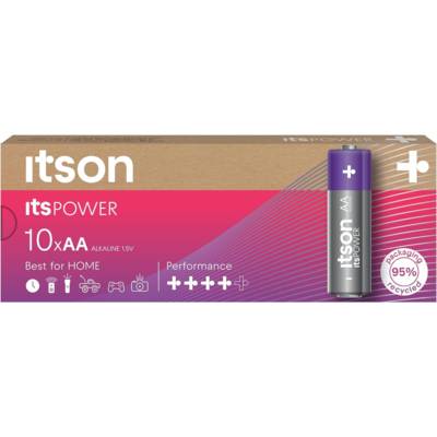 Pack de 10 Piles Alcalines LR6/AA 1,5V ItsPOWER