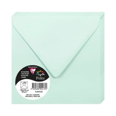 Pack de 20 Enveloppe 120g 140x140 vert jade
