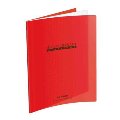 Cahier Polypro 17 x 22 Séyès 70g 96 Pages Rouge
