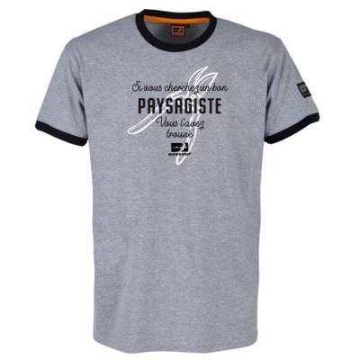 Tee-shirt paysagiste gris chiné - Gedimat - TSD CONFECTION