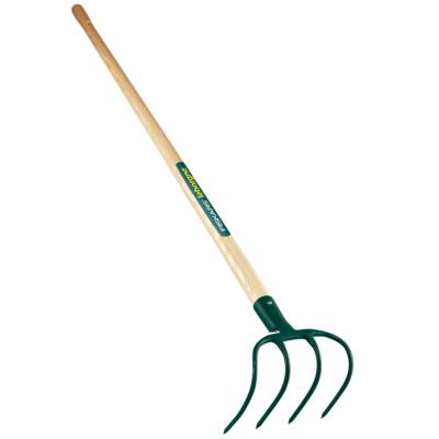 Croc de pépiniériste 4 dents de 16cm manche bois percé long.1,30m - Gedimat