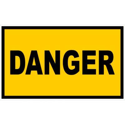 Panneau de signalisation Danger (texte) - Rigide 330 x 200 mm - NOVAP - 4160153 - Maxoutil