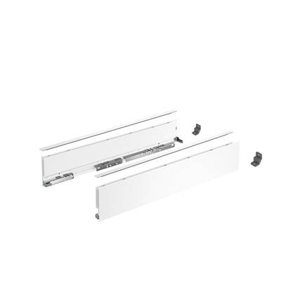 Profilé latéral de tiroir AvanTech YOU, H101mm x L400mm, blanc, gauche et droite - HETTICH - 9353386 - HETTICH FRANCE