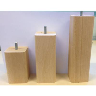 Pied de lit bois carré 60x60-[Dimensions:Hauteur 200mm] - Maxoutil